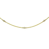 0.20ct 18k Yellow Gold 16-18" Diamonds by the Yard Chain